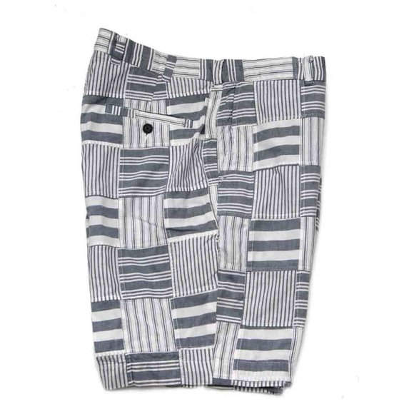 Brooks Brothers Bermuda Shorts Patchwork Stripe Flat Front Men's Size 36 - Picture 1 of 2